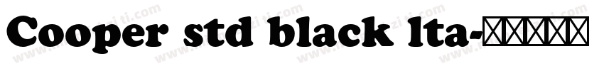 Cooper std black lta字体转换